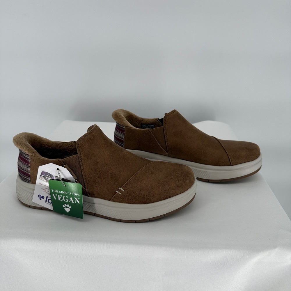 NWT Skechers BOBS Slip-Ins Skipper Wave Stay Snug Slip-On 8 Brown - Picture 3 of 9